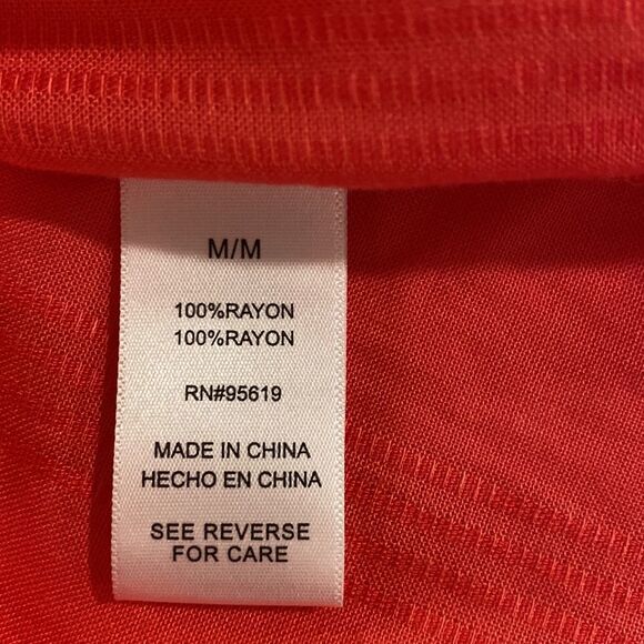 Fever coral pink 3/4 sleeves lightweight blouse top size M - Picture 7 of 11